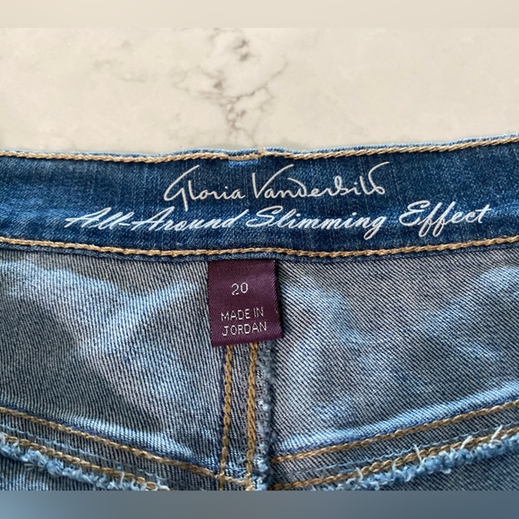 Gloria Vanderbild All-Around Slimming Effect Women Size 20 Blue Cropped Jeans - Picture 3 of 8